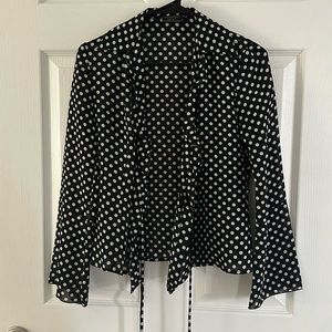 Polka Dot wrap shirt.  Perfect condition.  None wrinkling, anti-lint material.